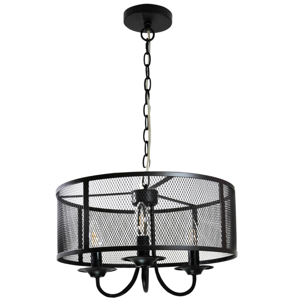 Lampada a sospensione Polux SOHO nera Ø40 in metallo 3xE14