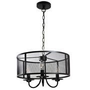 Lampada a sospensione Polux SOHO nera Ø40 in metallo 3xE14