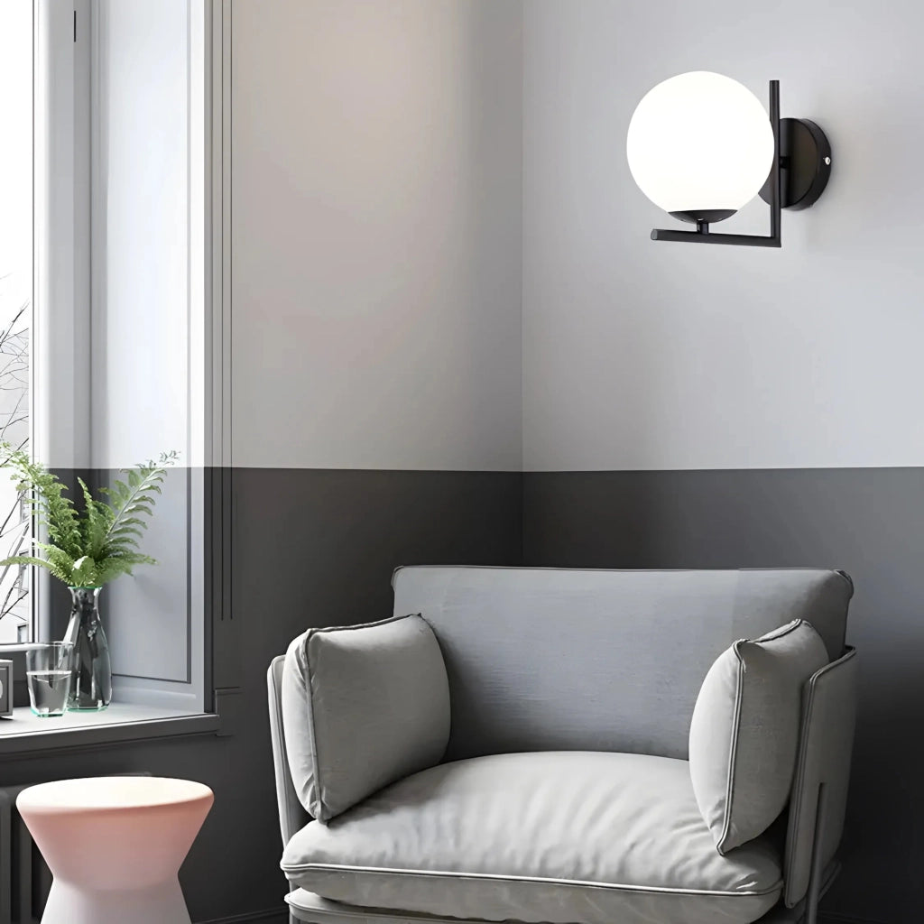 Lampada Da Parete G101-1w Black White