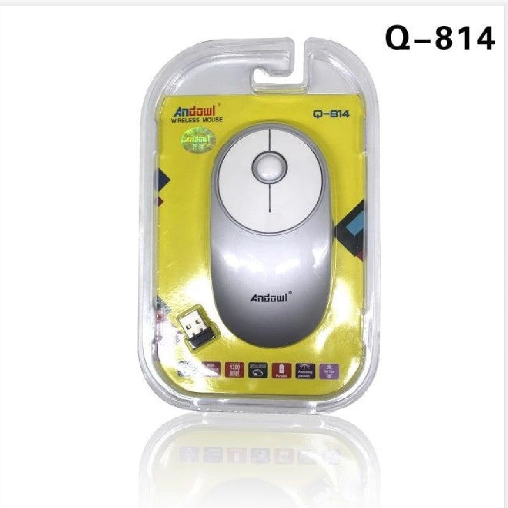 Trade Shop - Mouse Wireless Ottico Senza Fili Usb Notebook Pc Computer 1200 Dpi 2,4ghz Q-814 -