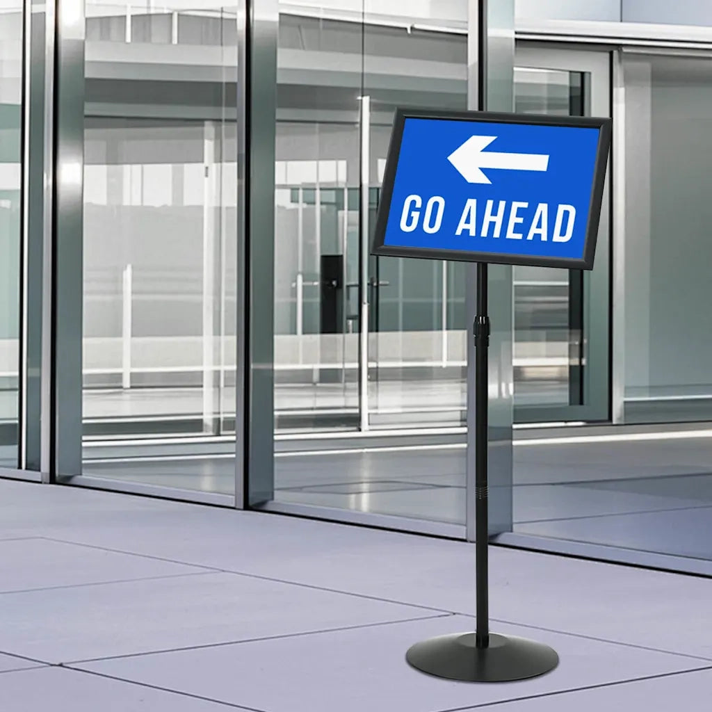 Supporto Poster a Piedistallo Argento a3 PVC e Acciaio CFW7185456