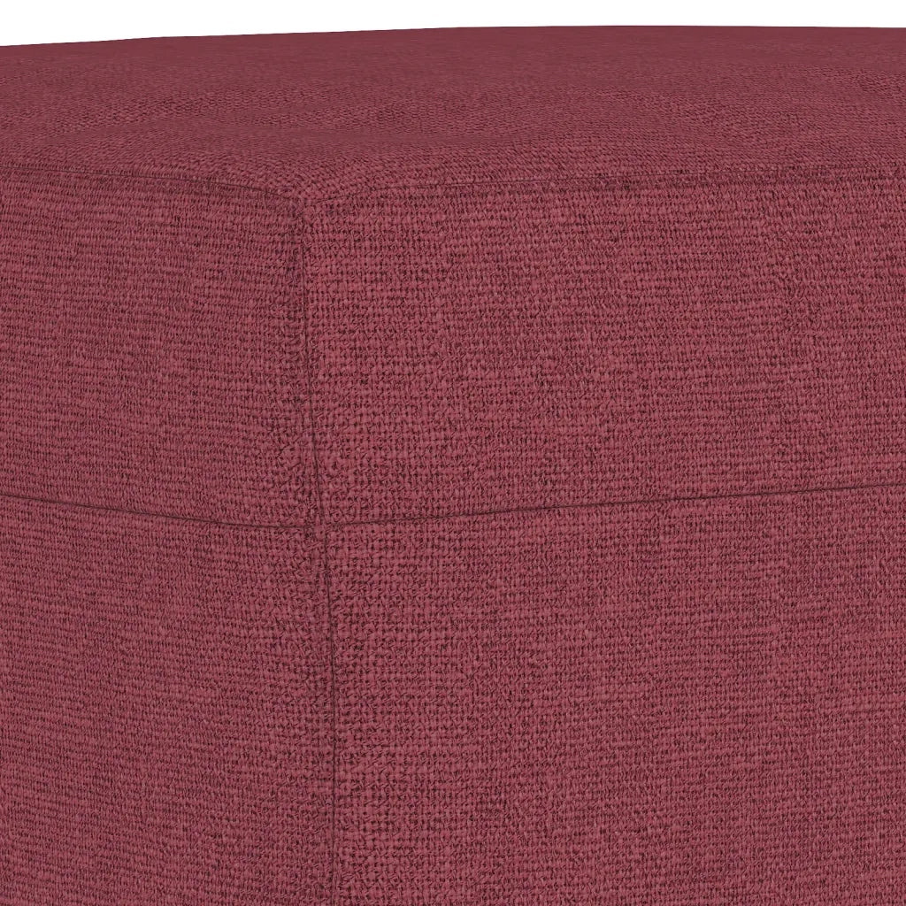 Set di Divani 3 pz con Cuscini Rosso Vino in Tessuto 3201288