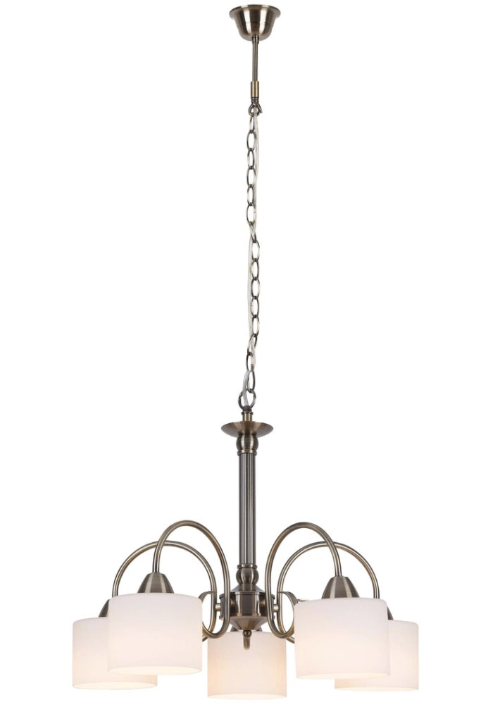 Lampadario classico Edith 5xE27 ottone antico Rabalux 7276