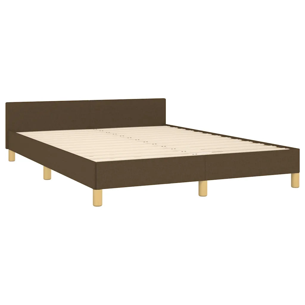 Giroletto senza Materasso Marrone Scuro 140x200 cm Tessuto 347418