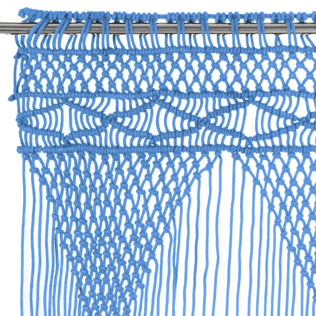 Tenda Macramè Blu 140x240 cm in Cotone 323990