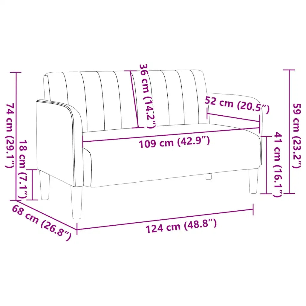Divano Divanetto-Sofa Verde Scuro 109 cm Velluto