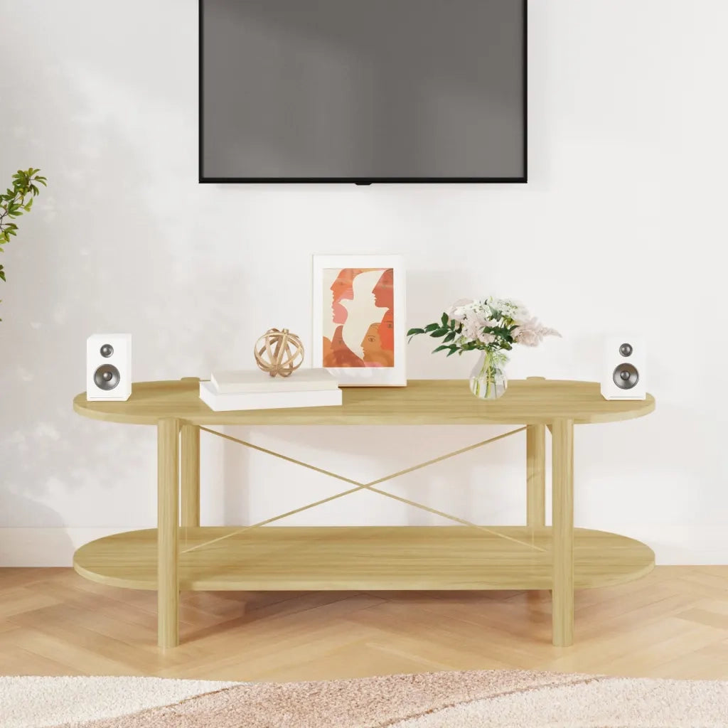 Tavolino da Salotto 110x48x40 cm in Legno Multistrato 345689