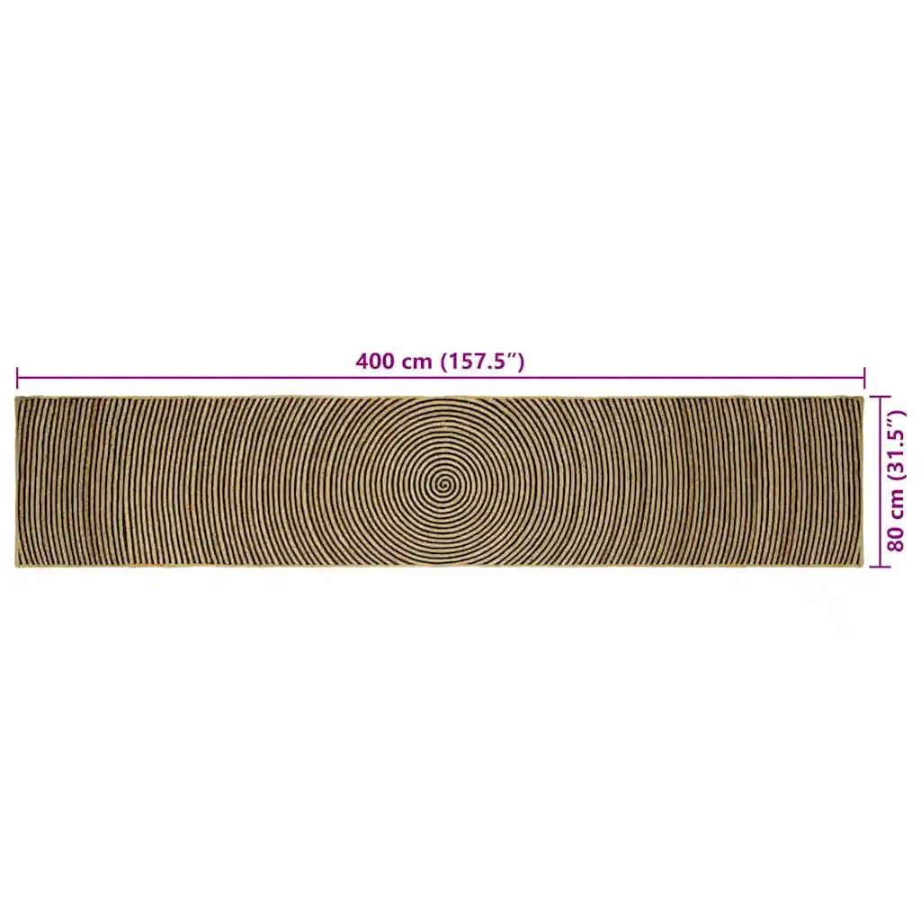 Tappeti per area Nero 80 x 400 cm Juta 42010739