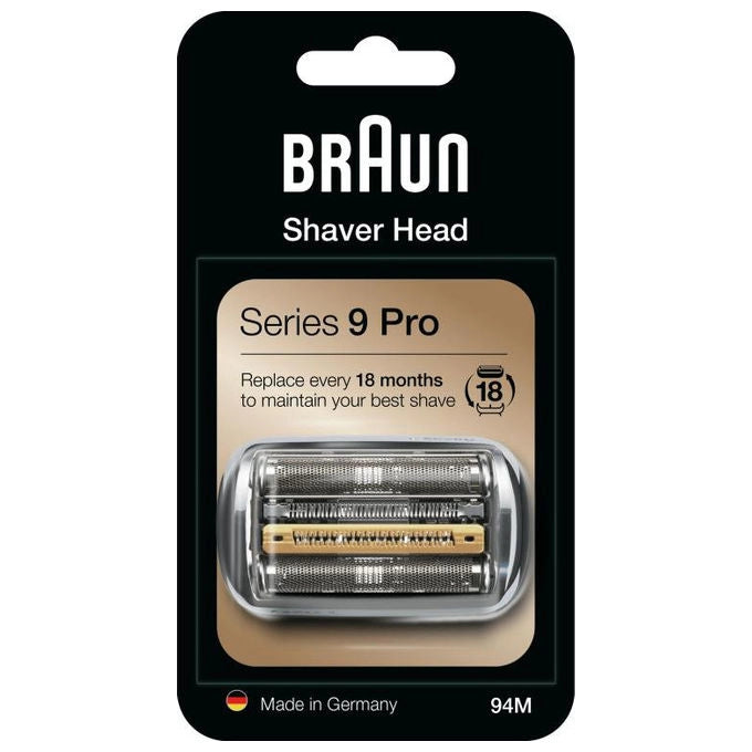 Braun Testina di Ricambio Series 9 94M Argento per Rasoio Elettrico Uomo