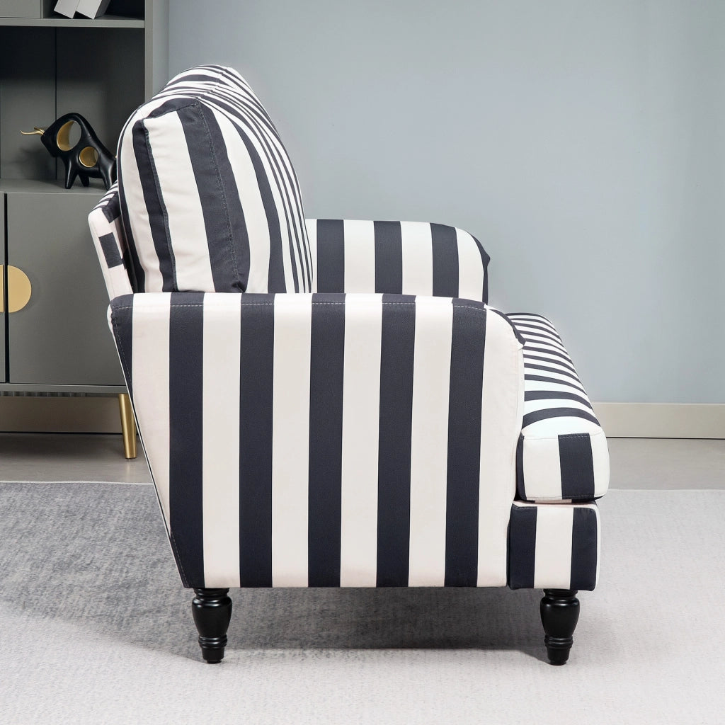 Poltrona Relax in Velluto ¨C Minimal ¨C Nero e Bianco 115x82x82