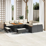 Set Divano da Giardino 13 pcs Nero polyrattan 3362965