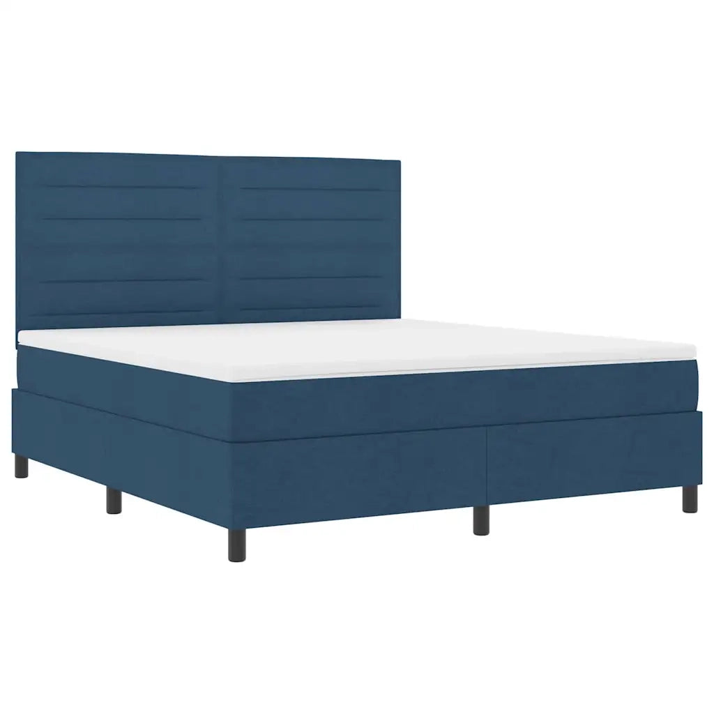 Letto a molle con materasso Blu 180 x 200 cm Tessuto 3339335