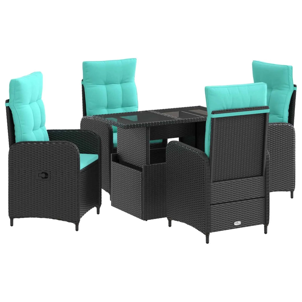 Set da pranzo per esterni 5 pcs polyrattan 3422405