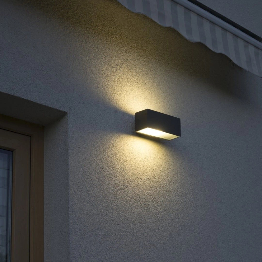Applique esterna 1 luce SU-MA Zen grigio scuro E27 IP54