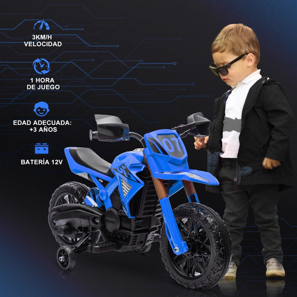 Moto Elettrica per Bambini 12V ¨C Minimal ¨C Blu