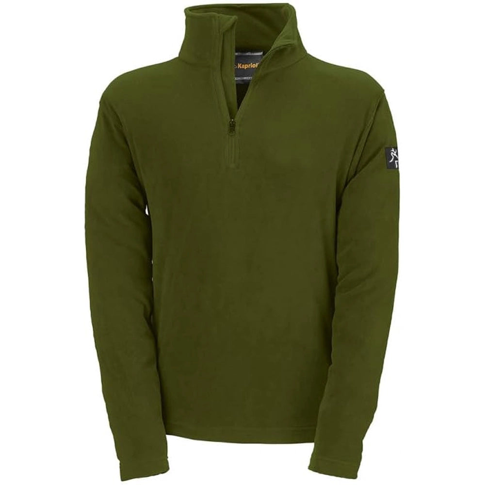FELPA MAGLIA UOMO MICROPILE WOLF LAVORO MEZZA ZIP VERDE TG.L KAPRIOL 35951