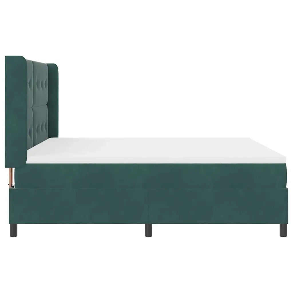Letto a molle con strisce LED Verde Scuro 180 x 200 cm Velluto 3343883
