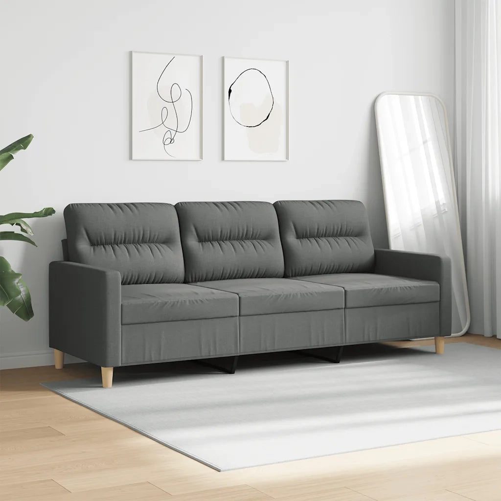 Divano a 3 Posti-Sofa 3 Posti Grigio Chiaro 180 cm in Tessuto 569034