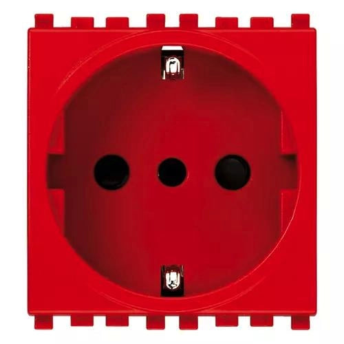VIMAR EIKON - PRESA 2P+T 16A P30 ROSSO