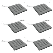Set 6 Cuscini per Sedie da Pranzo ¨C Xylo ¨C Grigio 40x40 cm con Lacci