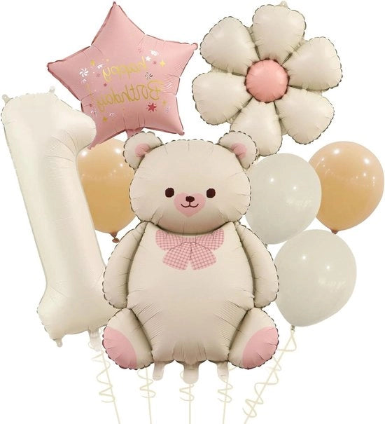 Balloon per primo compleanno del piccolo orso