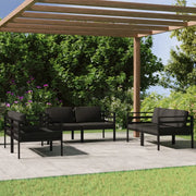 Set Divani da Giardino 6 pz con Cuscini in Alluminio Antracite 3107800