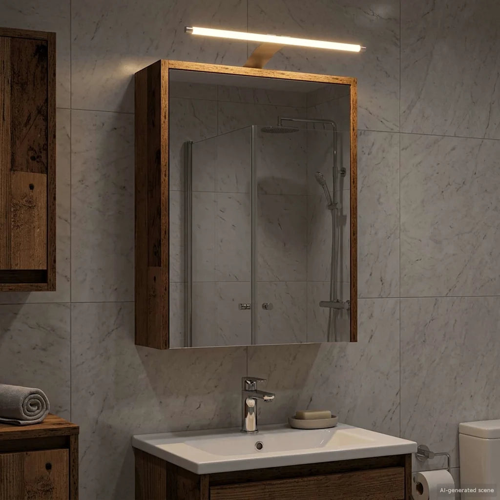 Mobiletto per specchio da bagno Legno vecchio 43 x 16 x 62.5 cm 889149