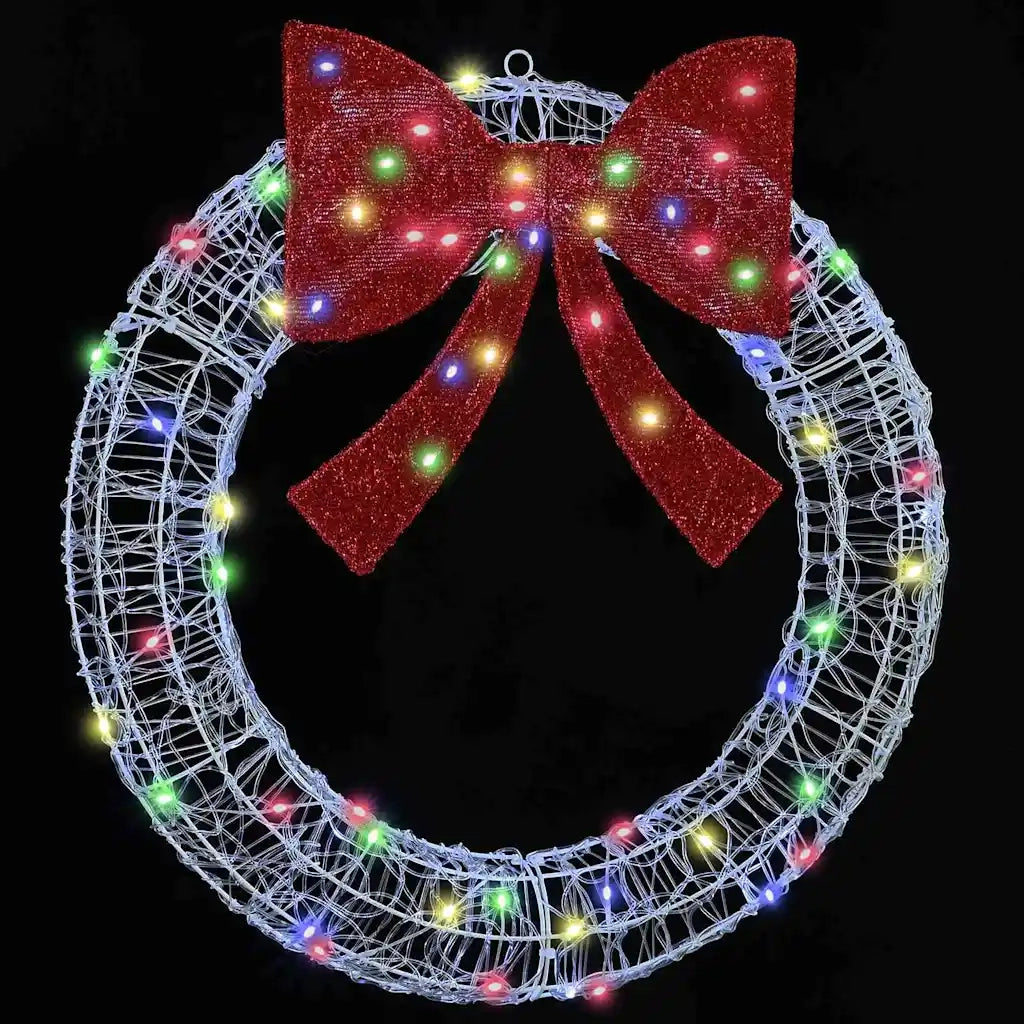 Corona con 60 LED Multicolore 76 x 76 x 8,5 cm Acrilico 42019124