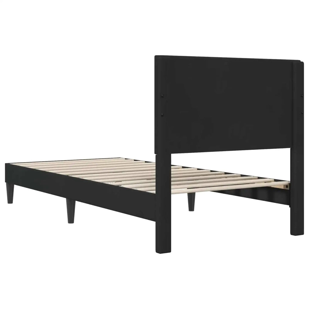 Struttura del letto con testiera-Giroletto Nero 80 x 200 cm Velluto 987903