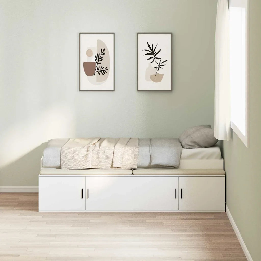 Struttura del letto Bianco 100 x 200 cm Legno multistrato 3335181