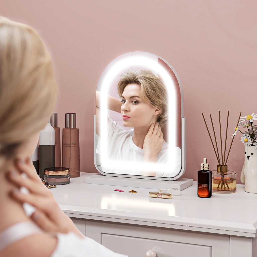 Specchio da Trucco con Luce LED ¨C Minimal ¨C 33x12x44,5 cm Bianco