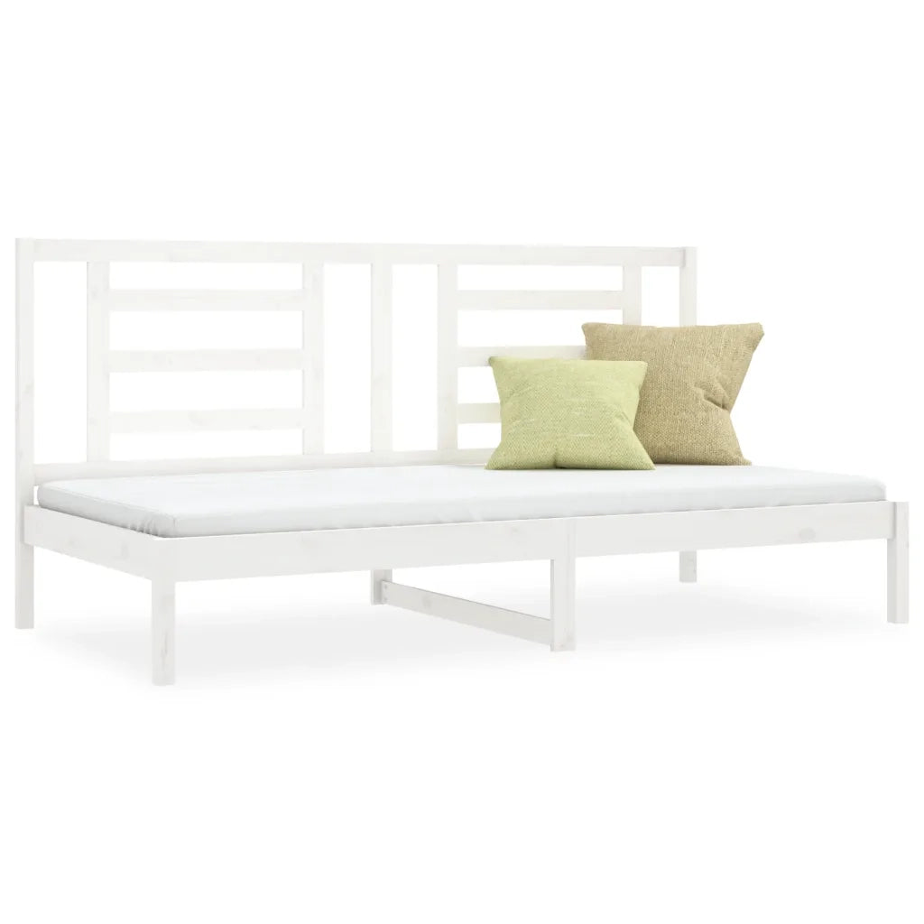Dormeuse senza Materasso Bianca 80x200 cm Legno Massello Pino