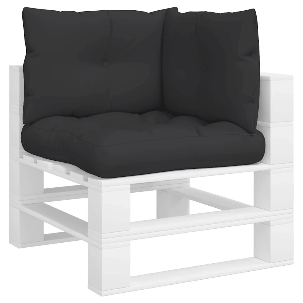Cuscini per Pallet 3 pz Neri in Tessuto Oxford 360864