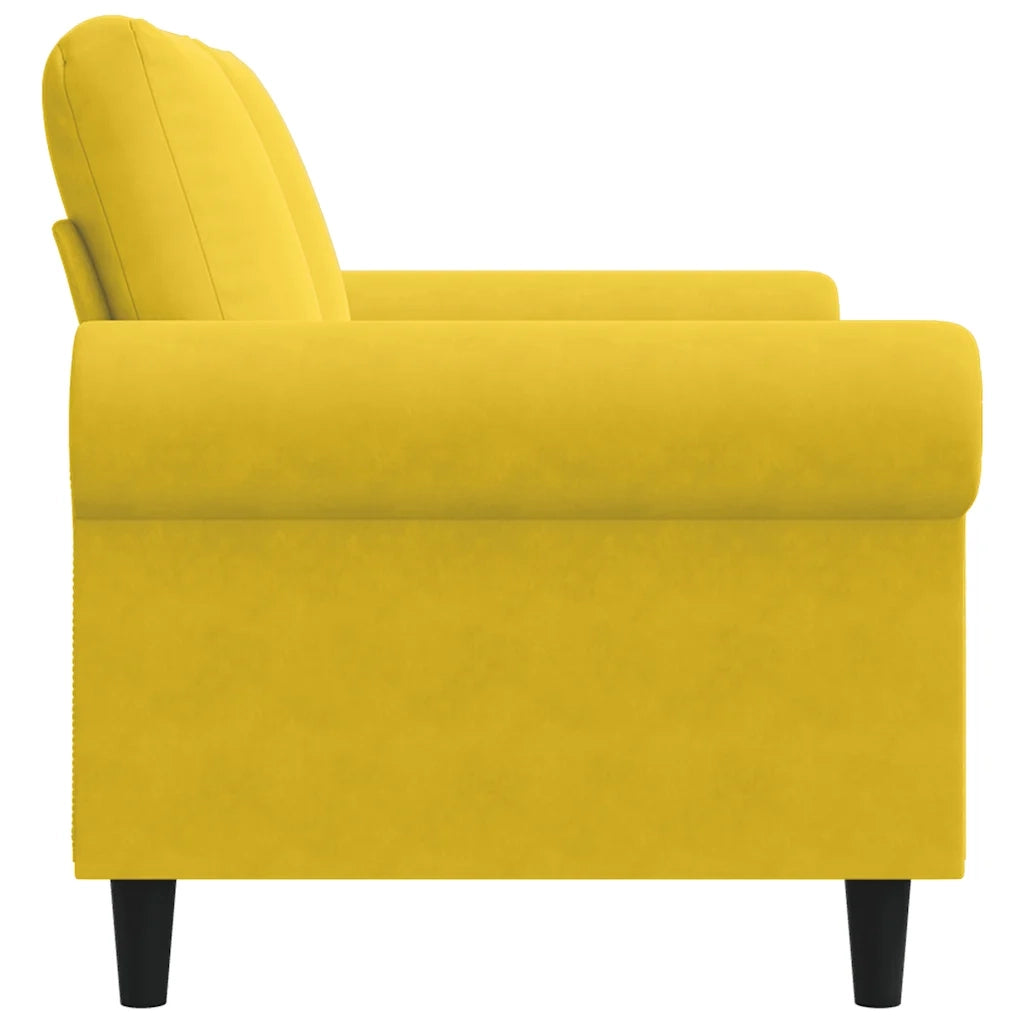 Divano a 2 Posti-Sofa 2 Posti giallo 120 cm in Velluto 363379