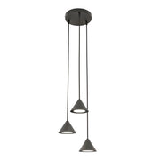 Lampada a sospensione tonda nera 3 luci GX53 Emibig