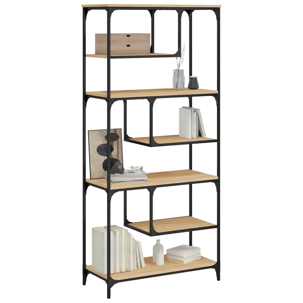 Libreria Rovere Sonoma 81x36x176 cm in Legno Multistrato 836224