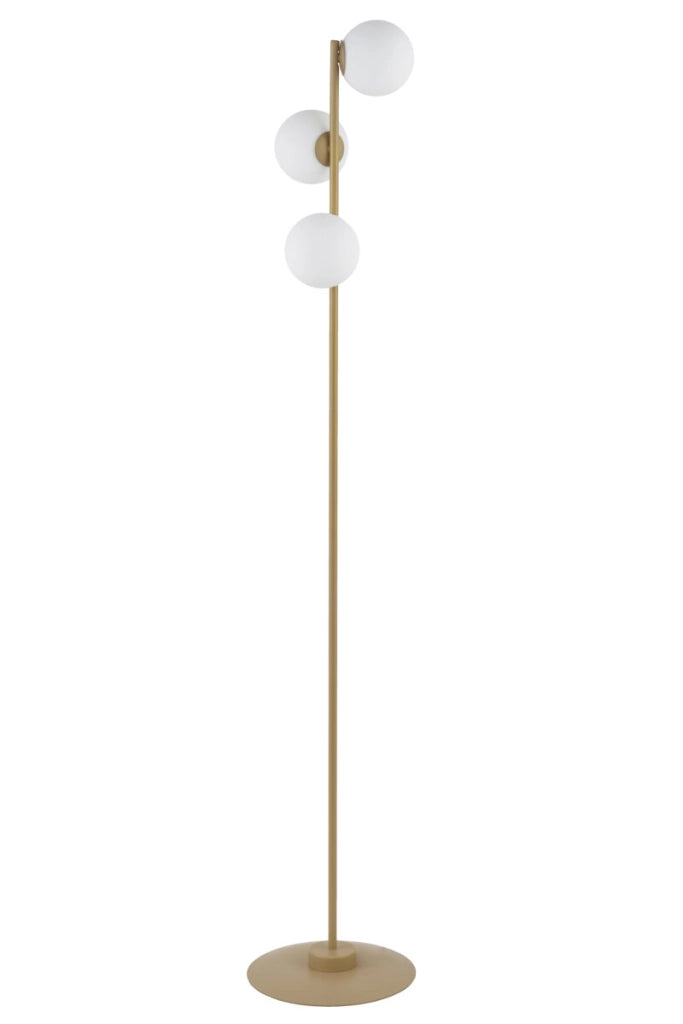 Lampada da terra minimal oro-beige 3 vetri G9 Gama