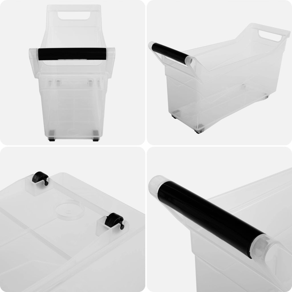 Contenitore organizer KADAX per mobili da cucina, con ruote, 48x17x25 cm, 17 litri.
