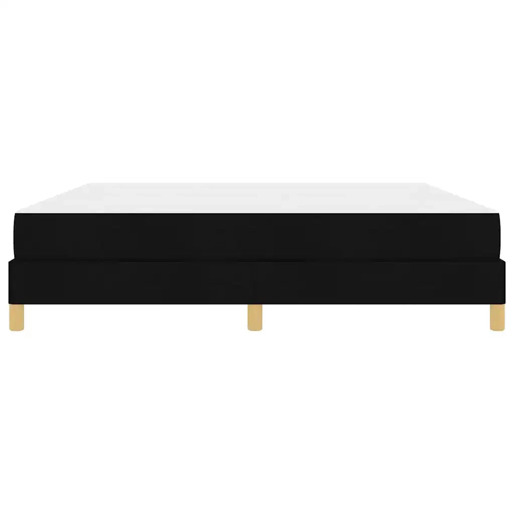 Letto a molle con materasso Nero 180 x 200 cm Tessuto