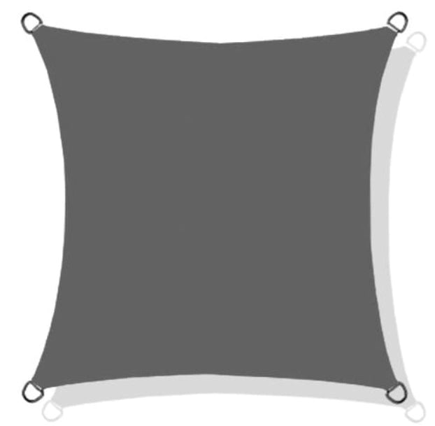 AIO FACTORY Vela ombreggiante impermeabile 3x3 m grigio scuro per il relax in giardino