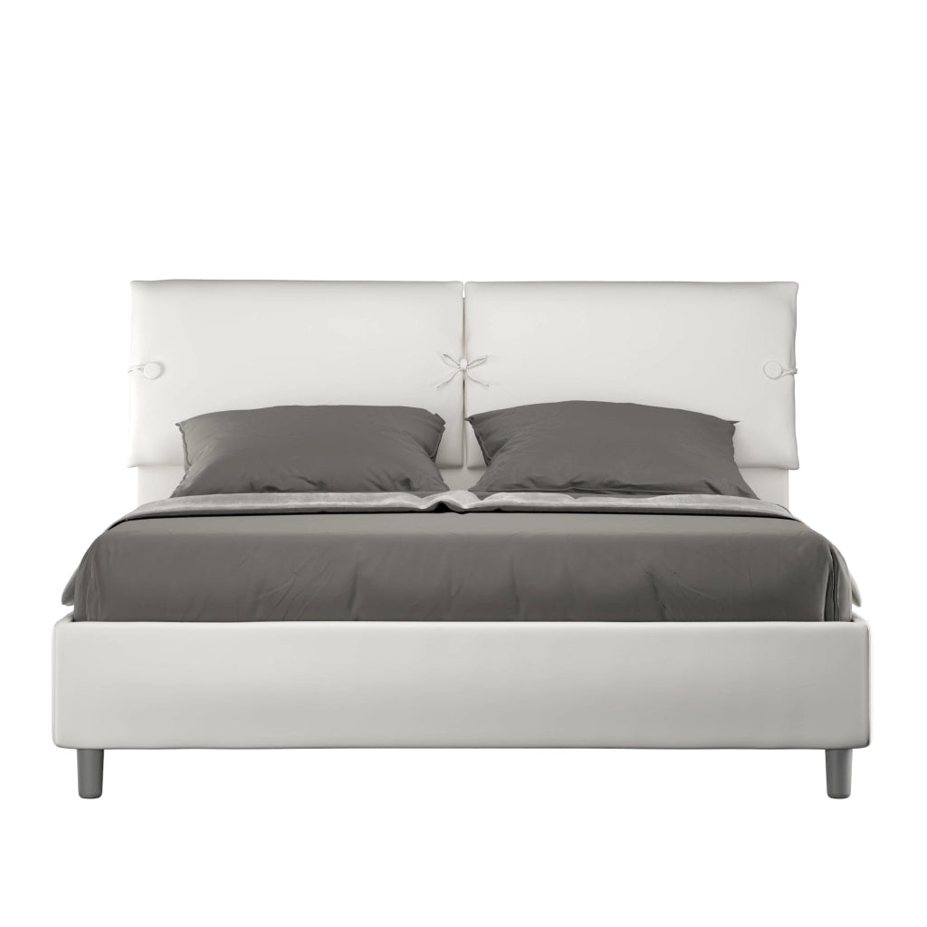 Letto Matrimoniale 160x200 cm con Rete e Contenitore Sleeper Bianco