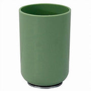Trade Shop - Bicchiere Porta Spazzolini Dentifricio Verde Silver Accessori Arredo Bagno 79876 -