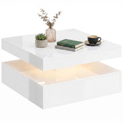 Tavolino da caff¨¨ con LED e cassetto ¨C Xylo ¨C bianco lucido con telecomando