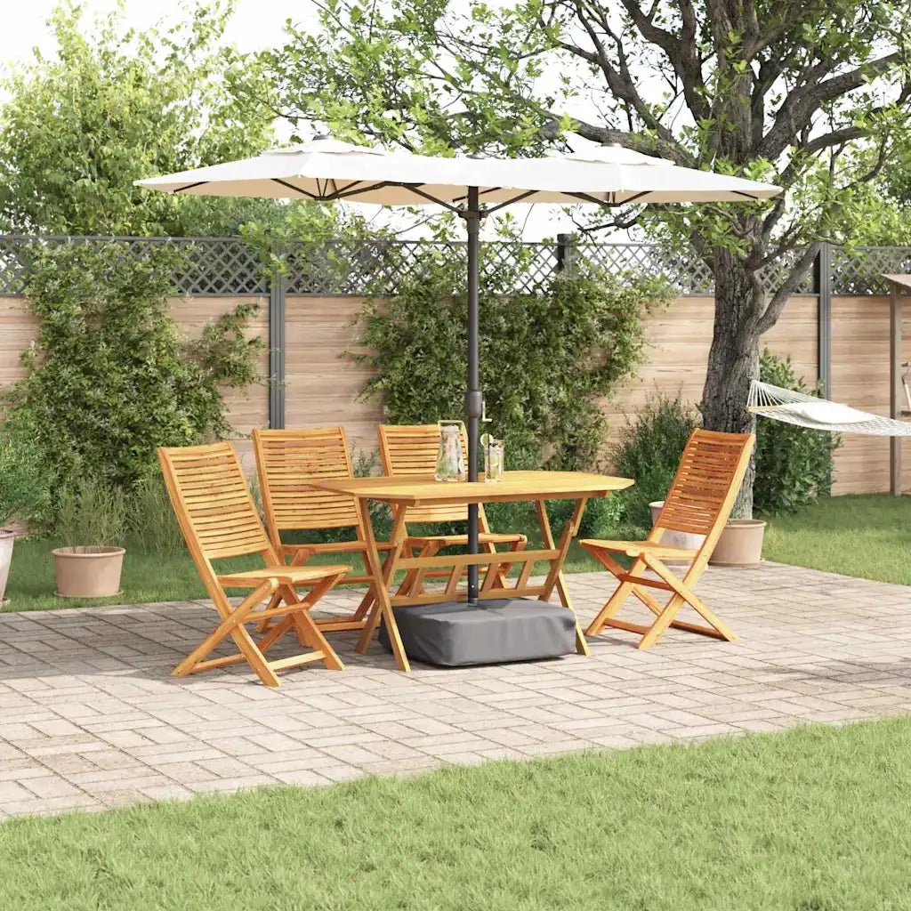 Set da Pranzo per Giardino 5 pcs Marrone 3375710