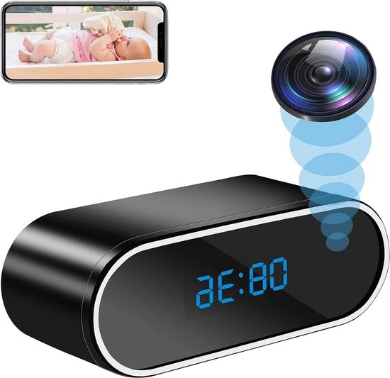 Sicurezza 2.4 & 5G Camera Nascosta WIFI 120° con Visione Notturna e Rilevamento Movimento