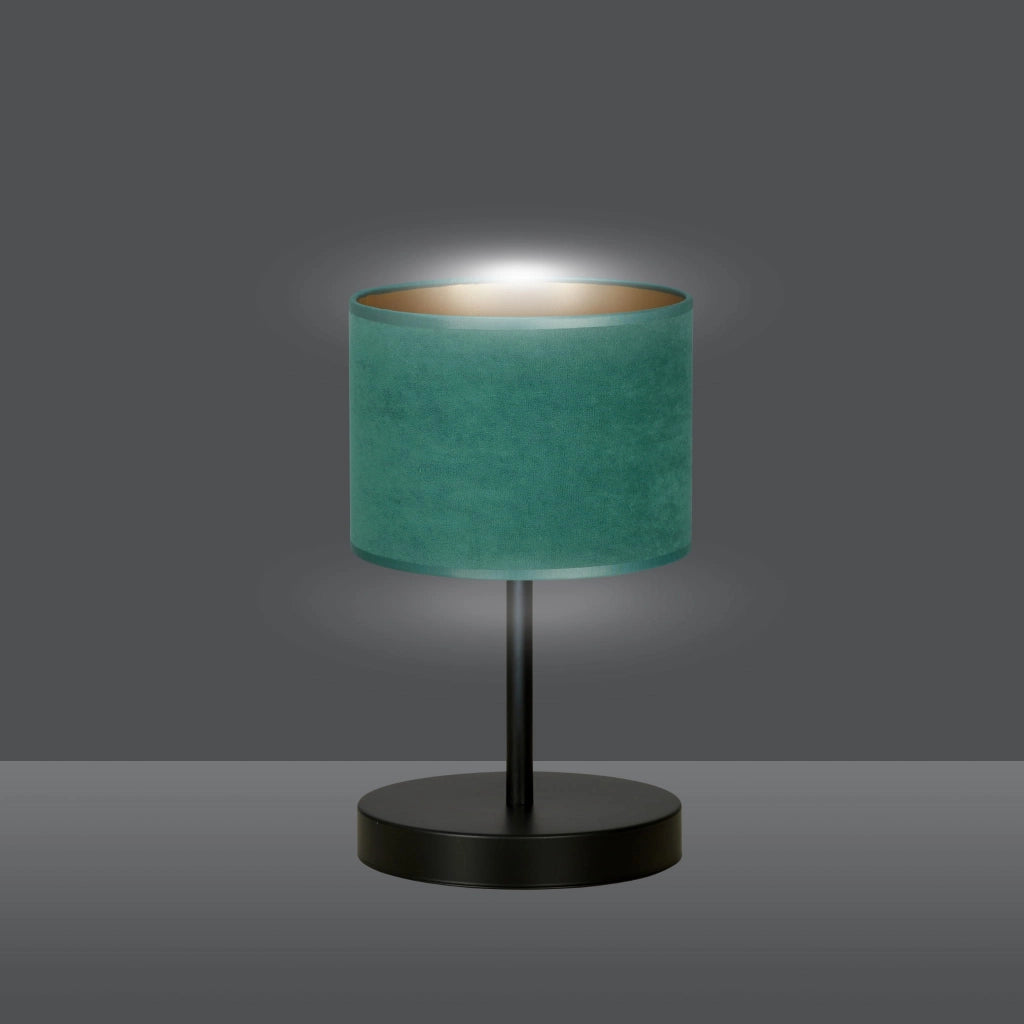 Lampada da comodino Emibig Hilde nero/verde E27 34cm