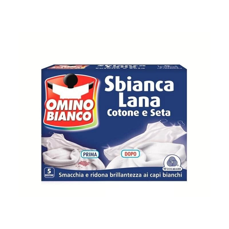 OMINO BIANCO SBIANCA E SMACCHIA LANA COTONE E SETA 100 GR