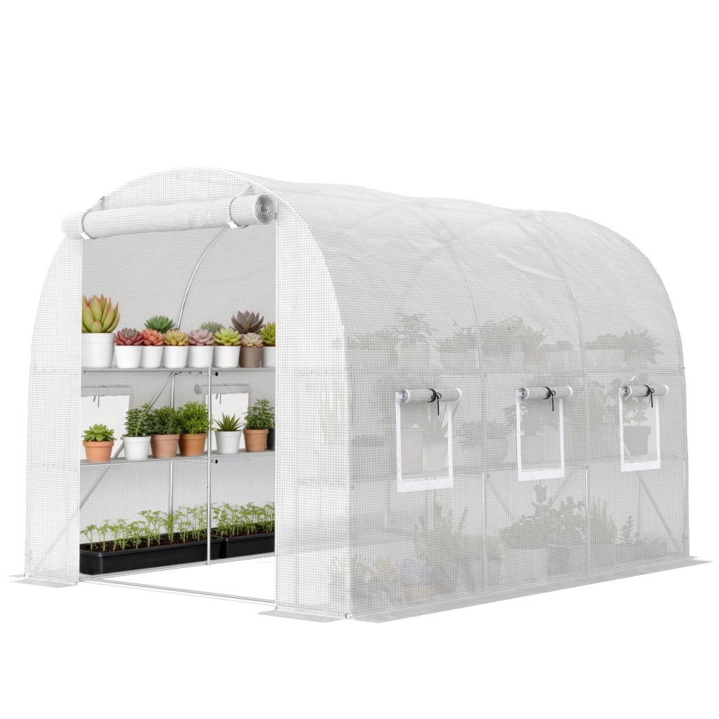 Serra a tunnel 2.7x2x2m ¨C zephmum ¨C 6 finestre rete portatile
