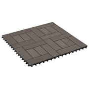 Piastrella per Decking 22 pcs Marrone Scuro 30 x 30 cm WPC 3444836