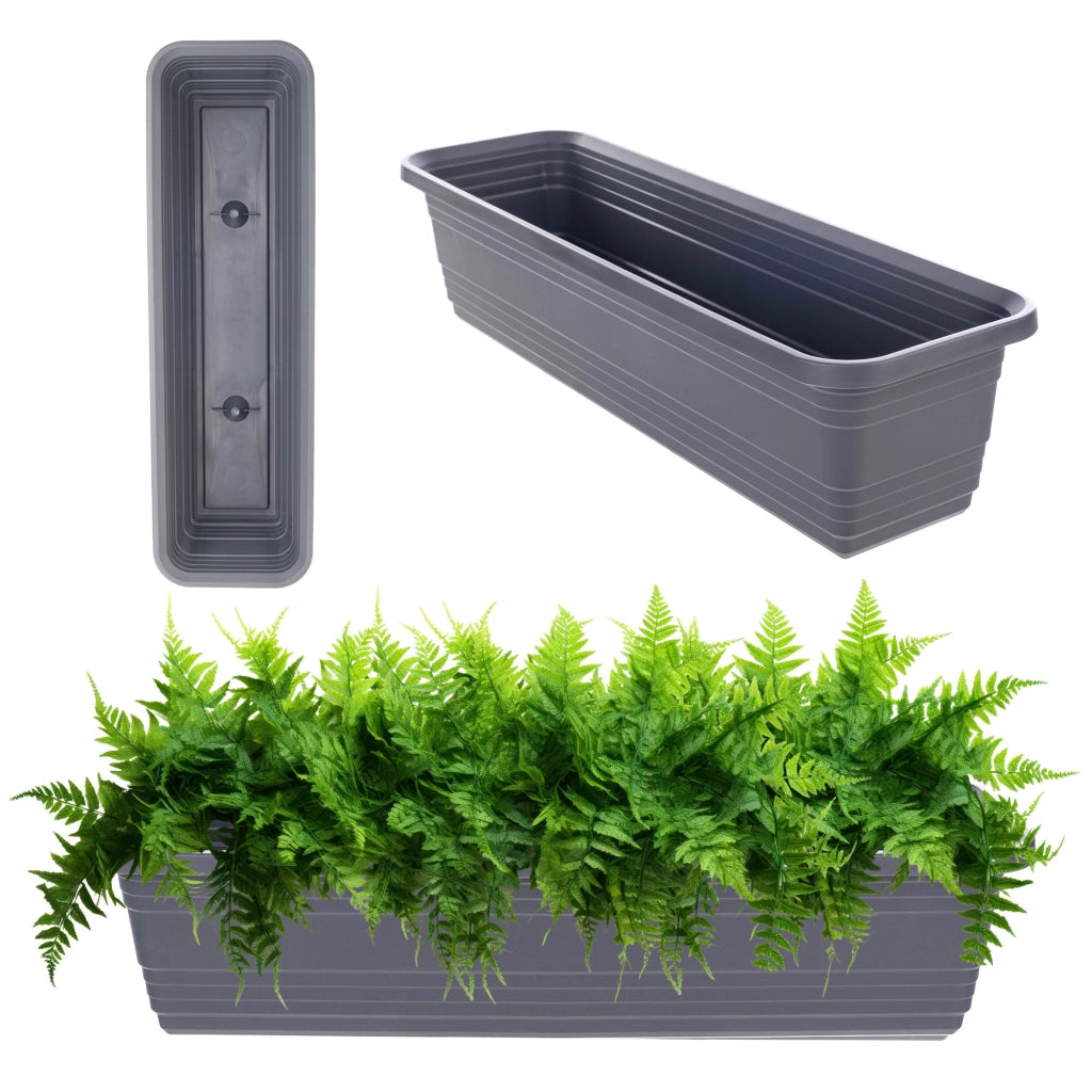 Fioriera da balcone KADAX, vaso da fiori, 60 cm, antracite, fioriera Kadax